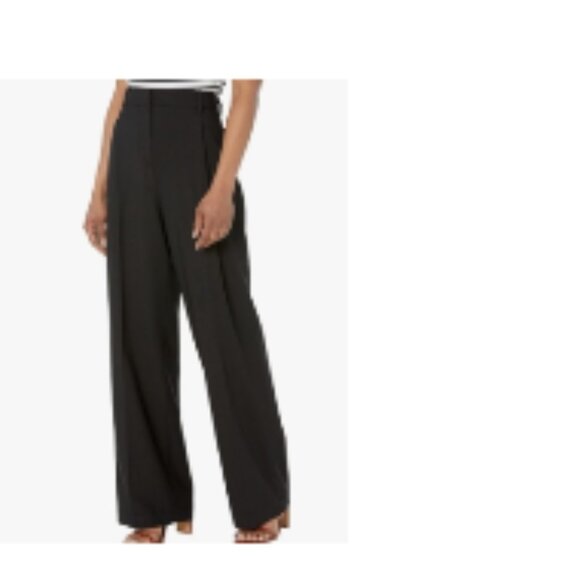 Calvin Klein Black wide-leg Trouser Pants, loose fit elegant XL🆕 📦⌚🏃🏻💨⚡🚚 - Picture 3 of 10